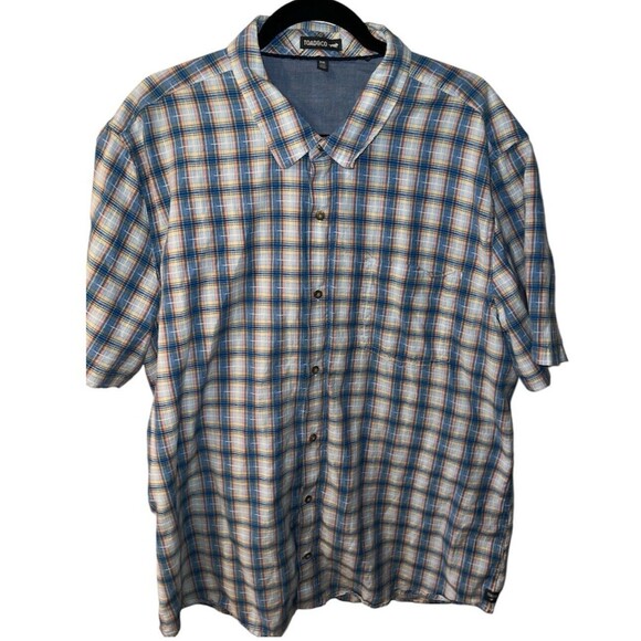 Toad & Co Shirt Mens XXL Button Up Short Sleeve Airscape organic cotton casual - Picture 1 of 8